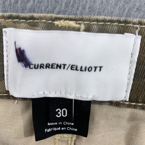 Anthropologie Current/Elliott Animal Print 30 The Clean Weslan Camo Cropped - Picture 11 of 16